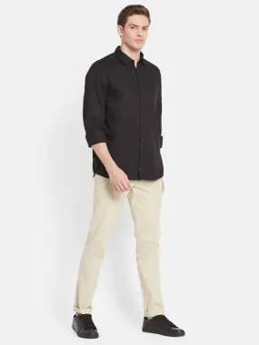 Men Khaki Casual Trouser
