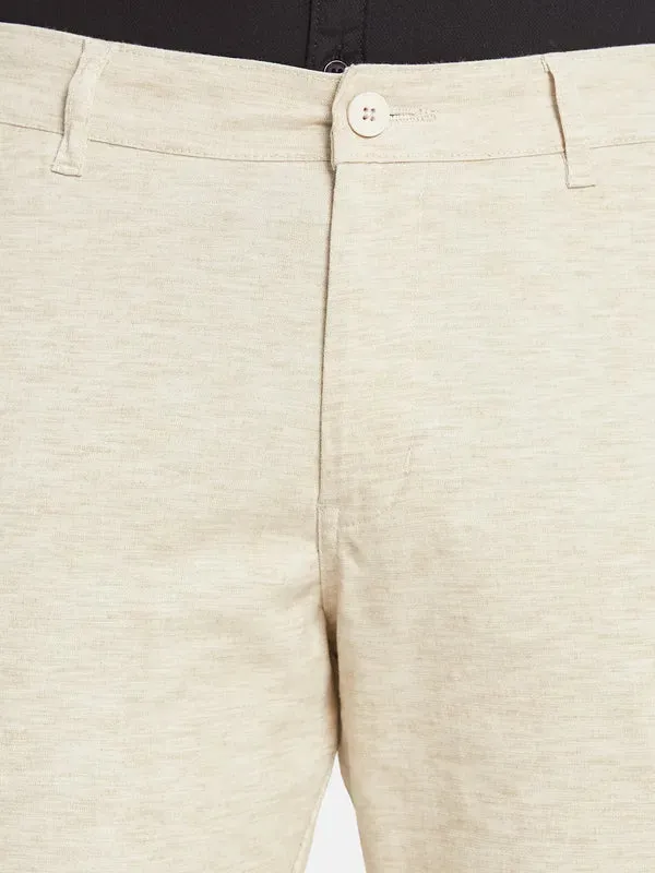 Men Khaki Casual Trouser