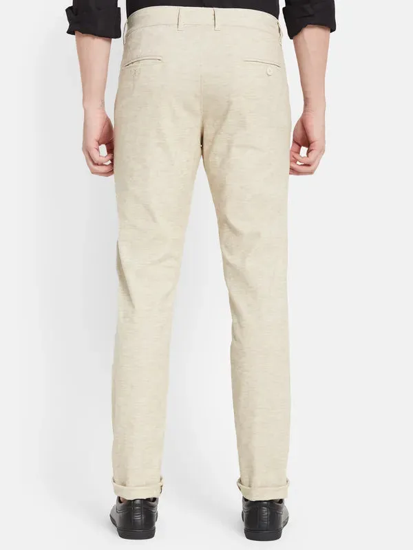 Men Khaki Casual Trouser