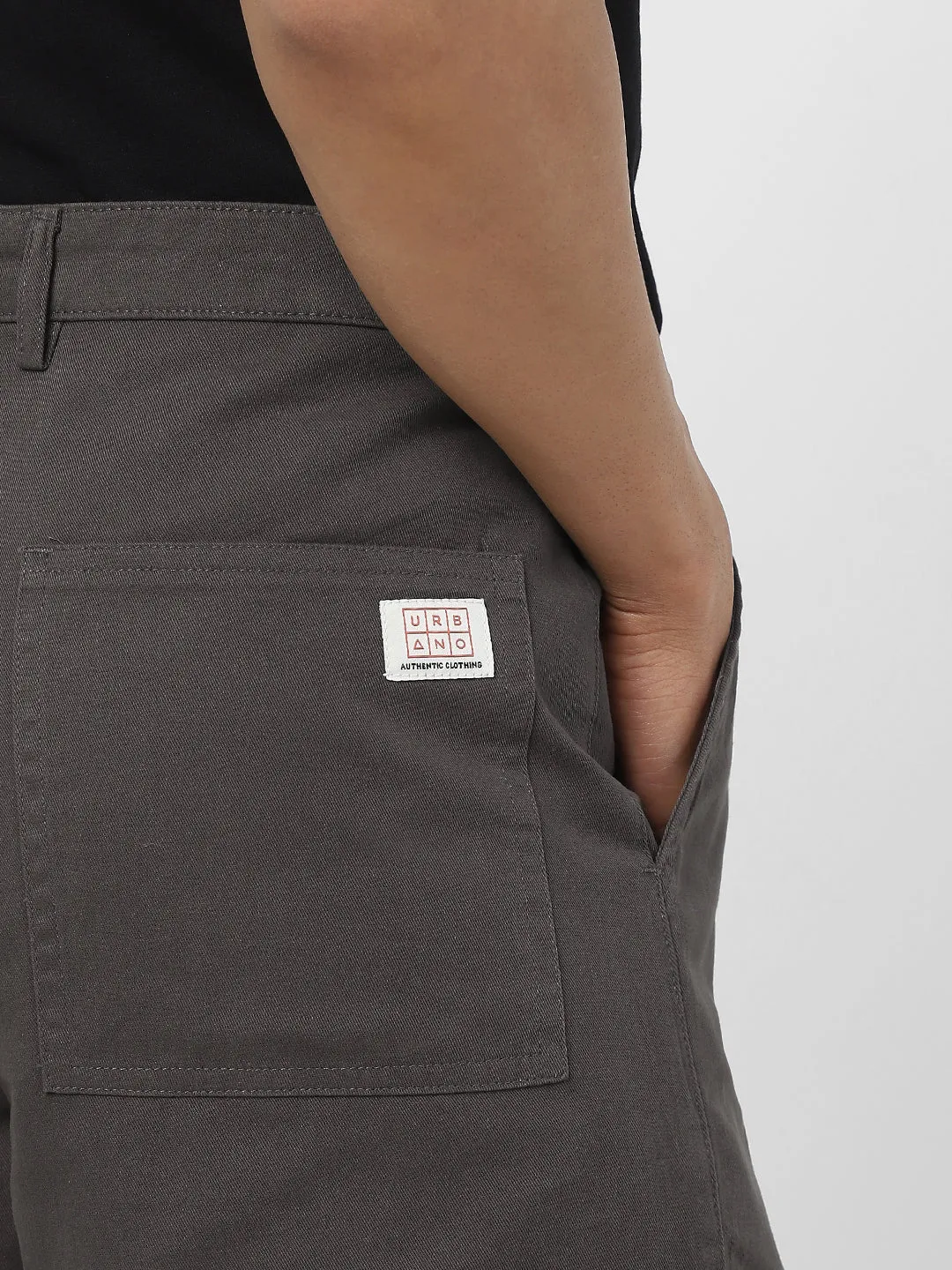 Men's Brown Loose Baggy Fit Solid Cargo Chino Pant with 6 Pockets Non-Stretchable