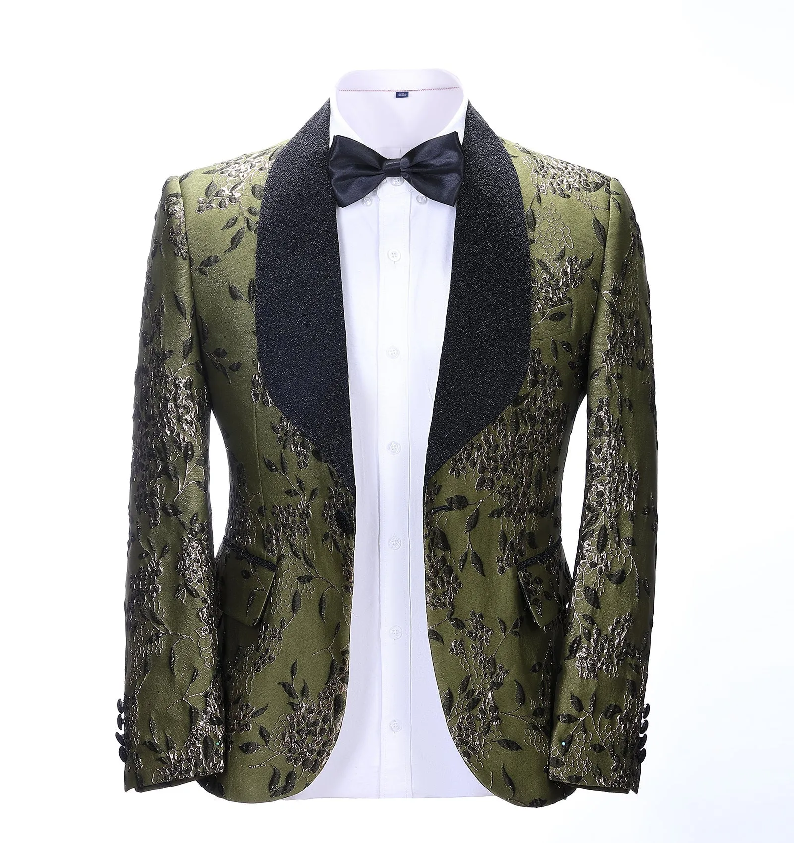 Men's Casual Patterned Shawl Lapel Blazer