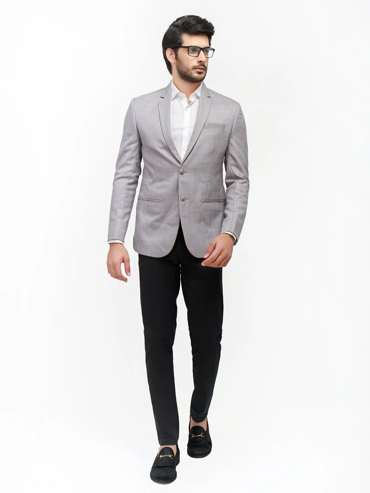 Men's Light Grey Blazer - EMTB21-6738