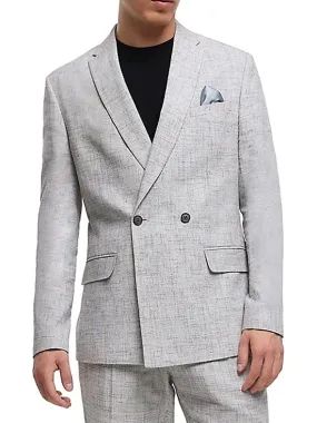 Men's Textured Blazer,Light Grey