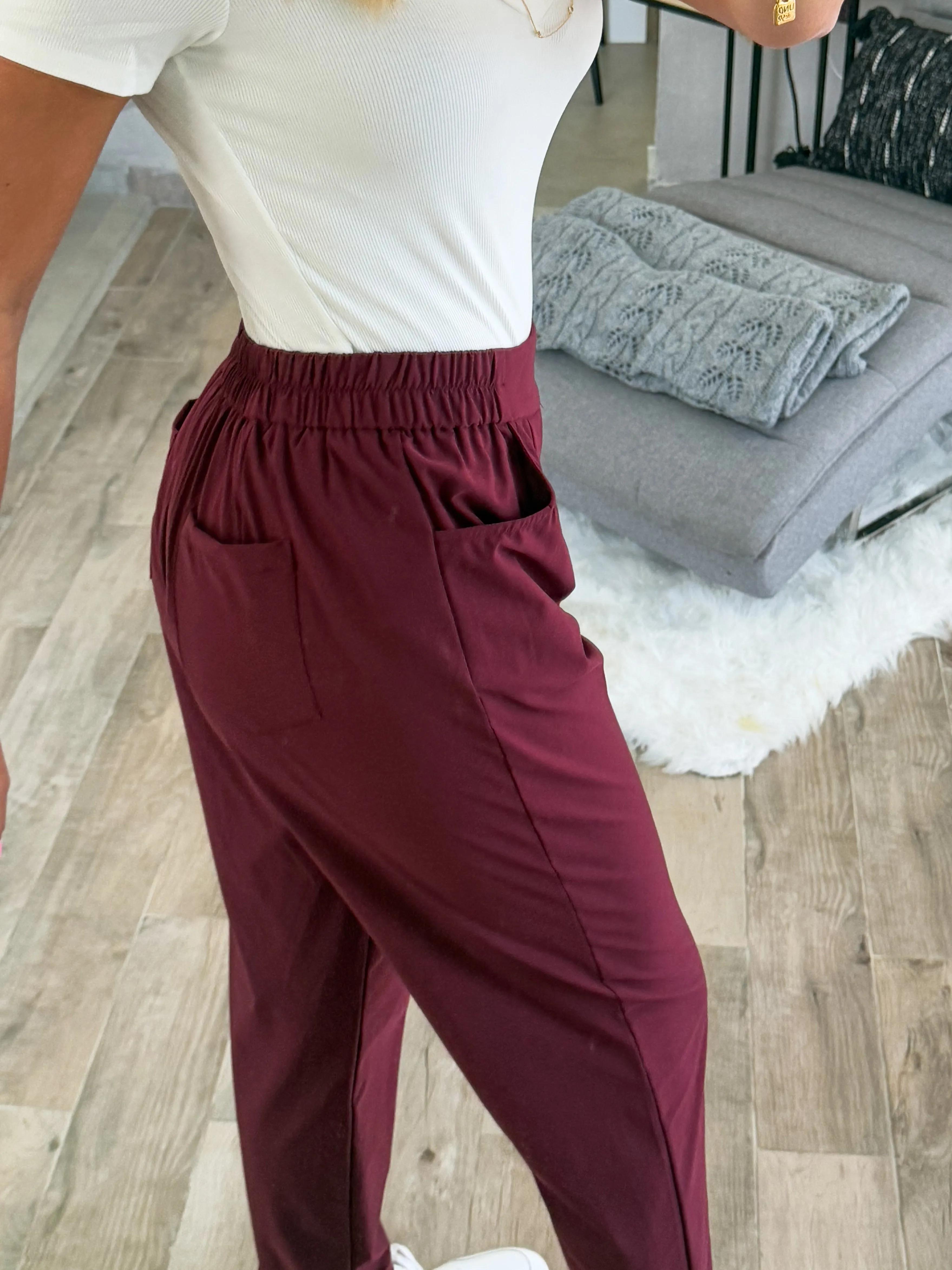 MERLOT STRETCHY PANTS