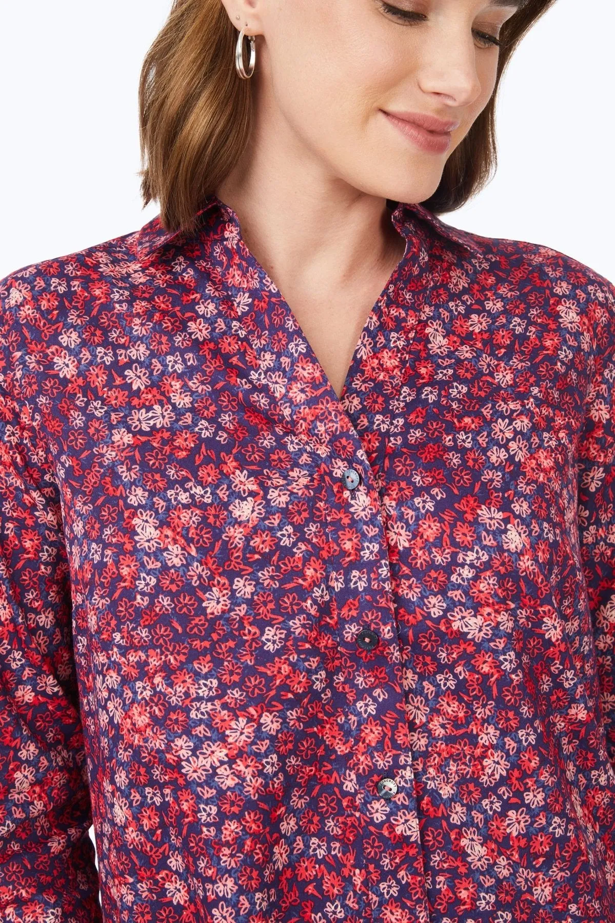 Piper No Iron Beach Blossoms Shirt