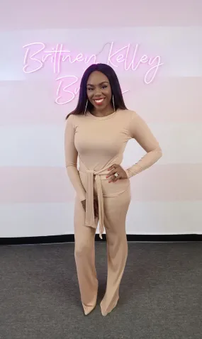 Poppin Pant Set (Tan)