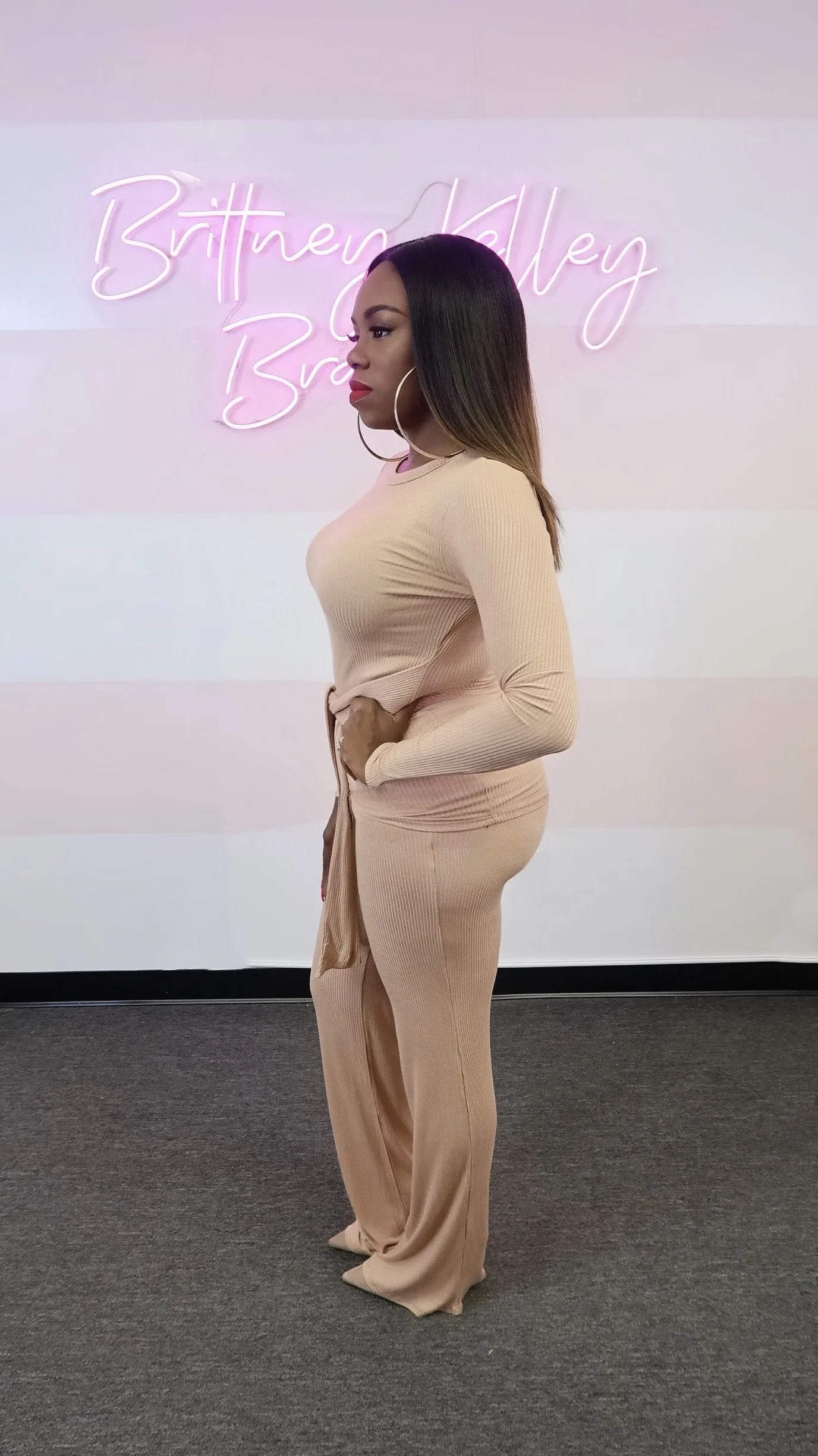 Poppin Pant Set (Tan)