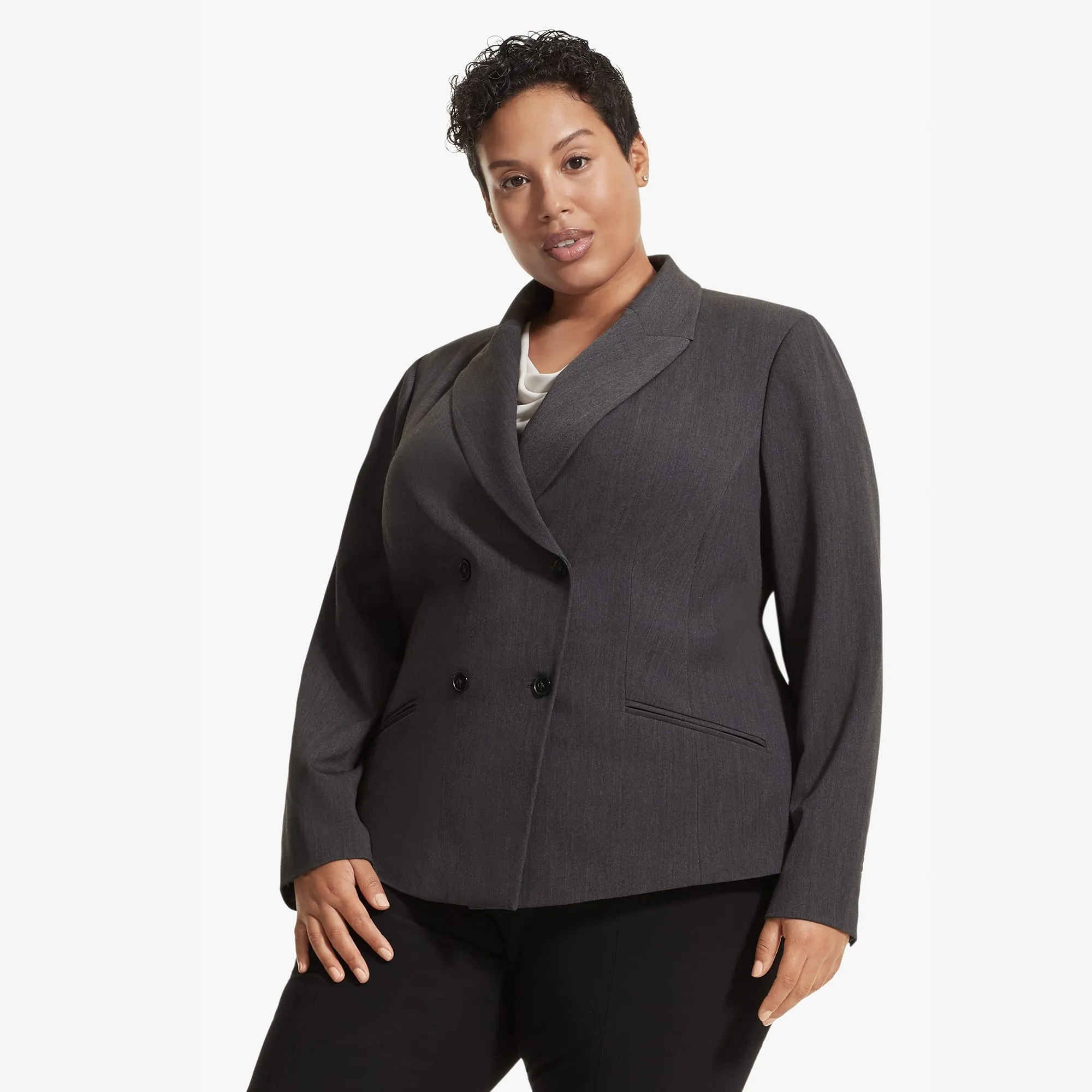 Roxane Blazer - Light Twill :: Charcoal