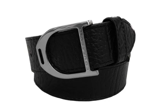 STIRRUP LEATHER BELT 35MM - BLACK