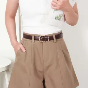 Thin Pin Gold Buckle Coffee Brown Belts JLTHB0236