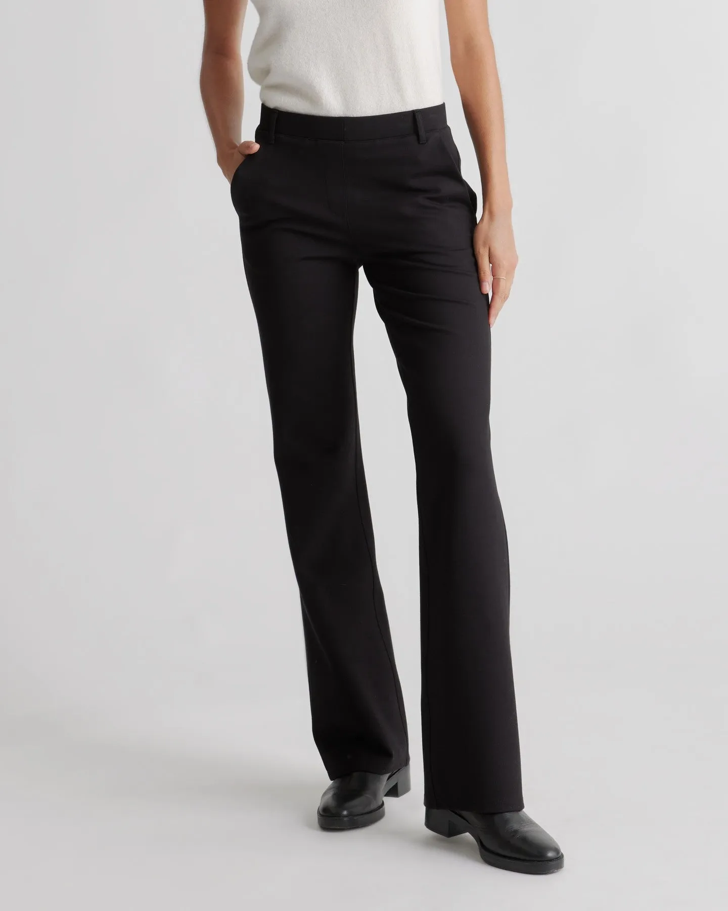 Ultra-Stretch Ponte Bootcut Pocket Pant - Petite