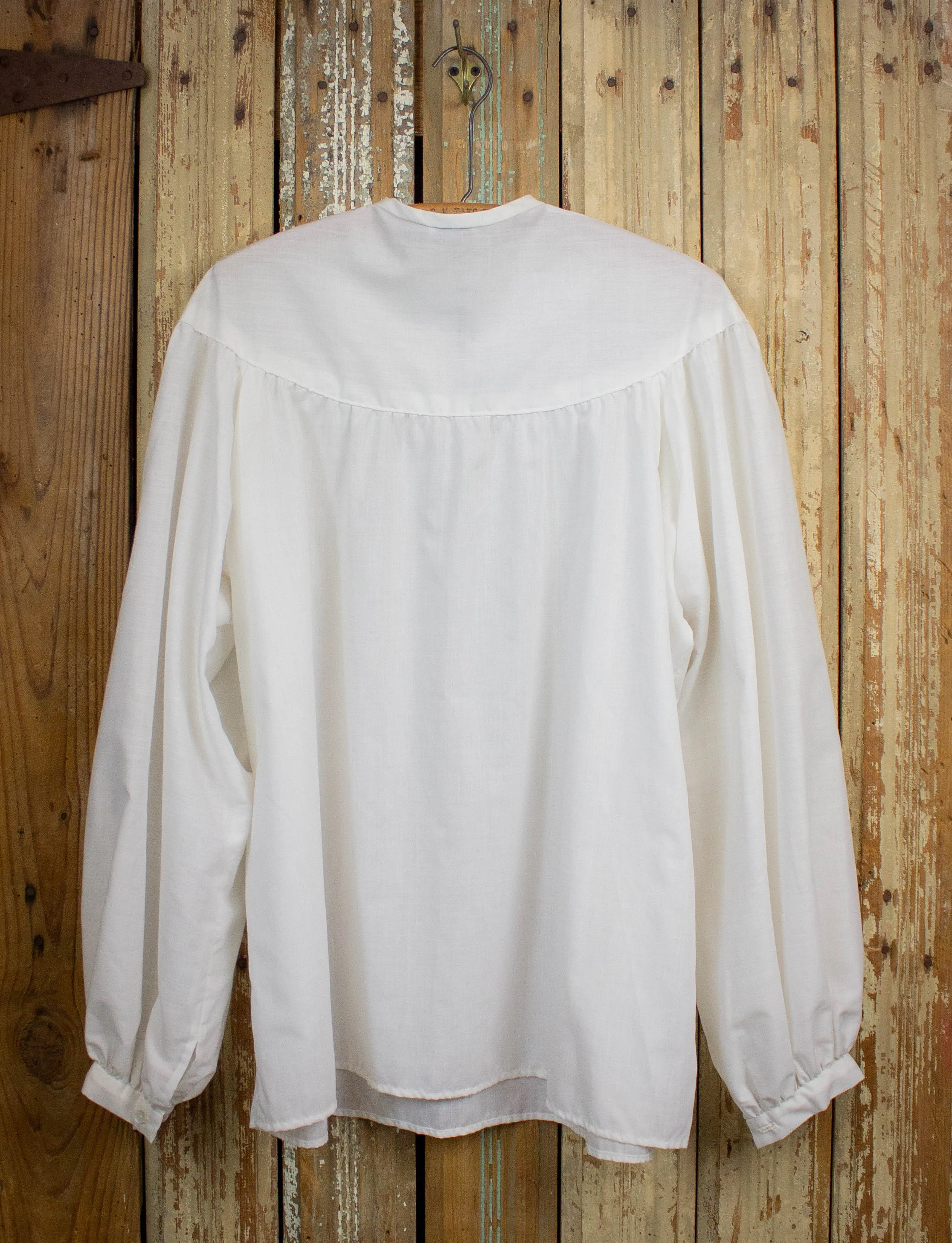 Vintage 60s Ephemera Deadstock Puffy Pirate Shirt White