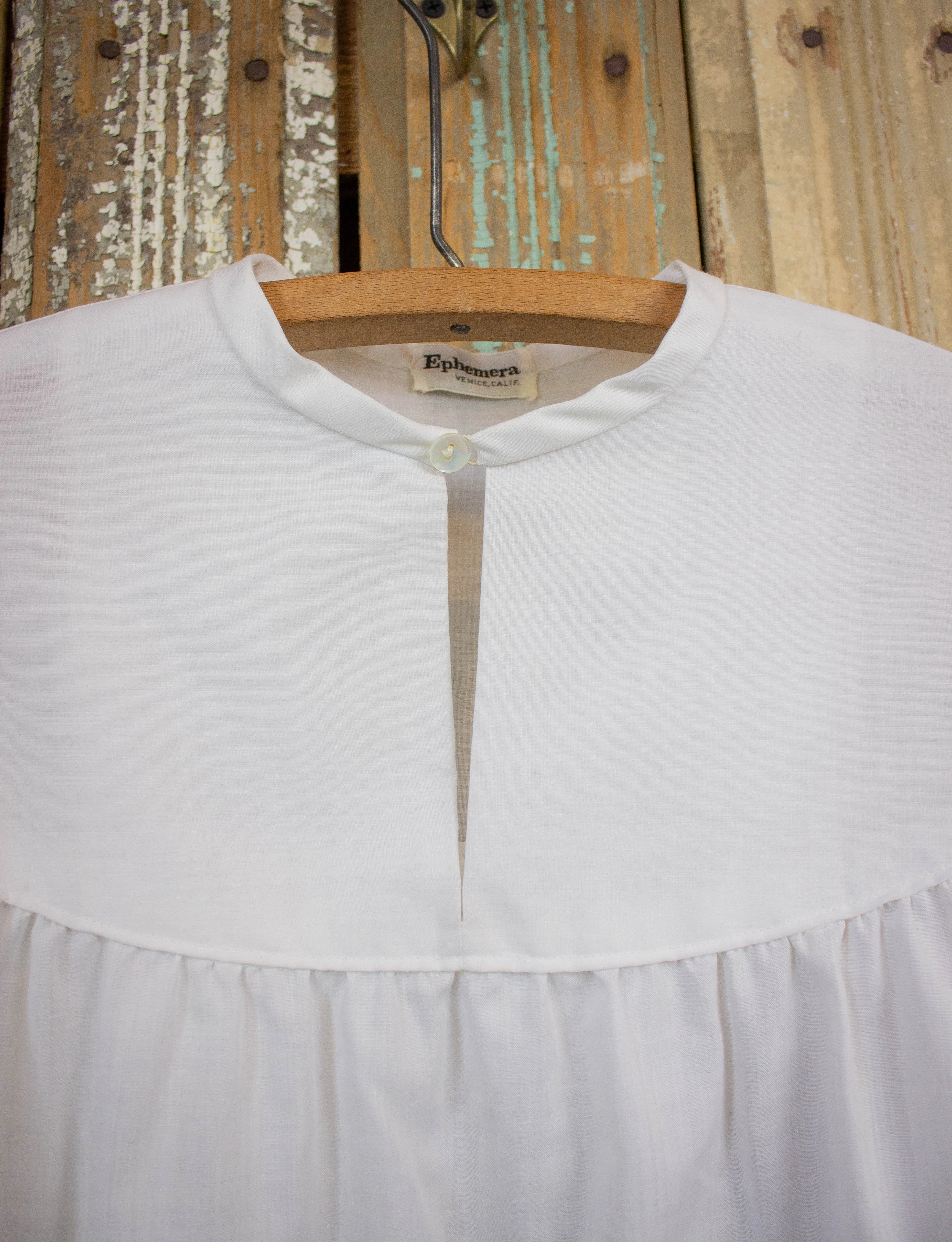Vintage 60s Ephemera Deadstock Puffy Pirate Shirt White